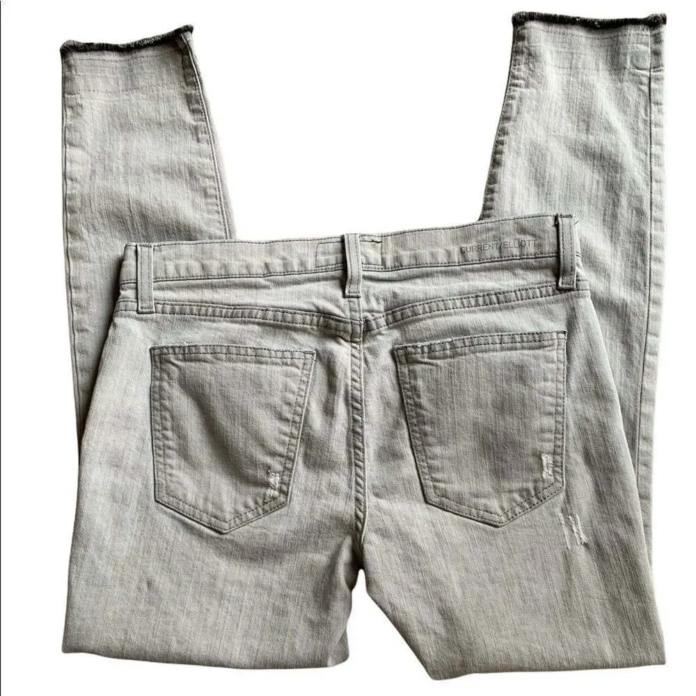 Current/Elliott The Stiletto Dillon Released Hem Jean Gray Size 28 - Picture 11 of 15